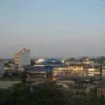 Ranong old market and surrounding town buildings