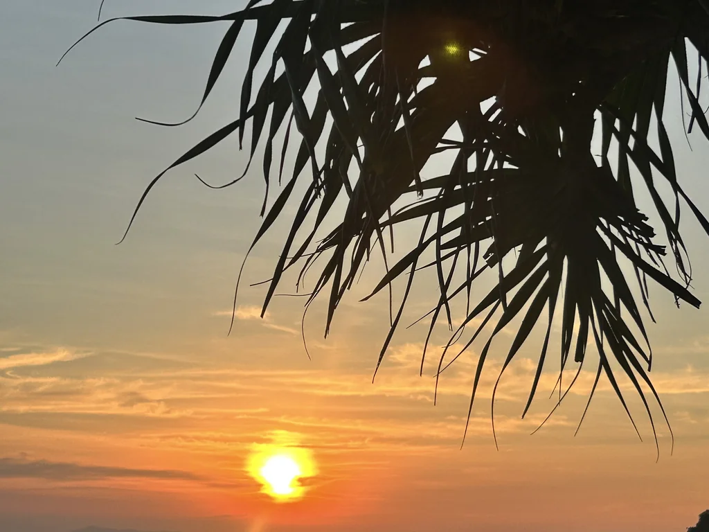 Sunset over a beach on Koh Phayam in Ranong